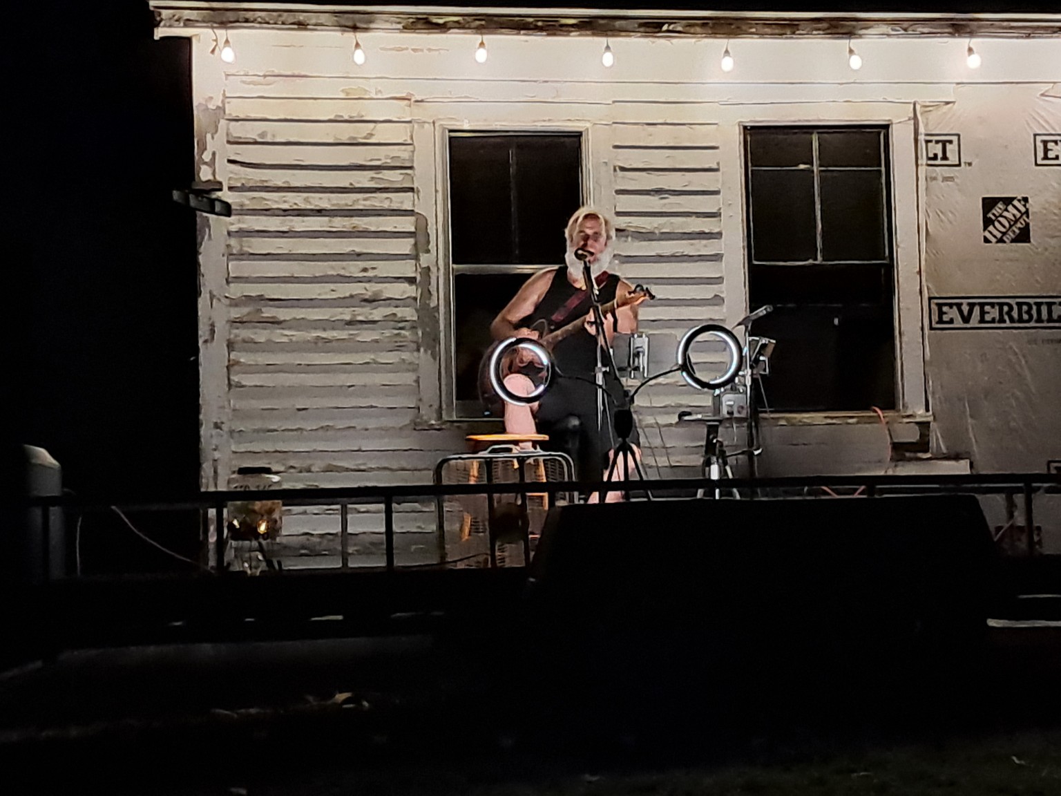 Trevor Knowles performing outdoors